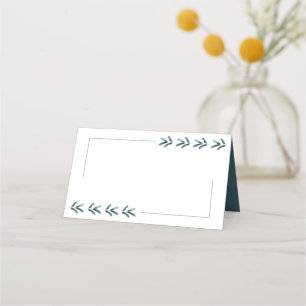 Elegant Greenery Forest Bröllop Blank Placeringskort