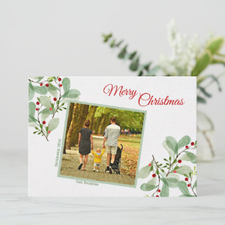 Elegant Greenery God jul Helgdag Card Julkort