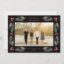 Elegant Greenery Helgdag Helgdag Card Julkort