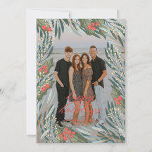 Elegant Greenery Helgdag Helgdag Card