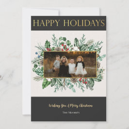 Elegant Greenery-julkort Inbjudningar