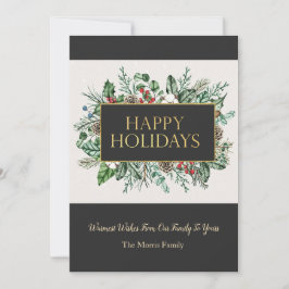 Elegant Greenery-julkort Inbjudningar