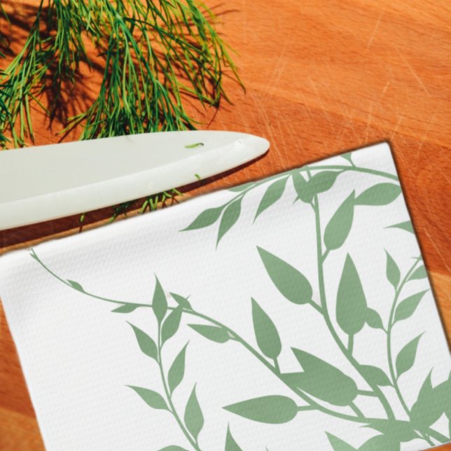 Elegant Greenery Kökshandduk (Skapare uppladdad)