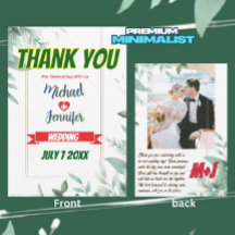 Elegant Greenery Minimalist Anpassningsbar Photo B