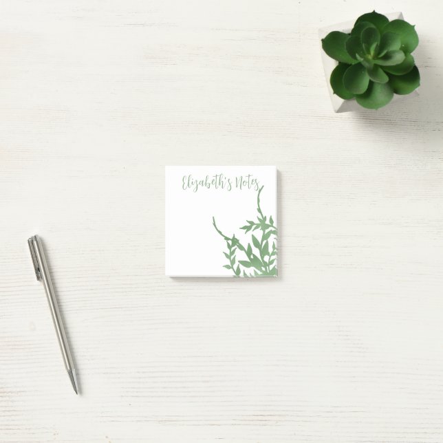 Elegant Greenery Post-it Block (Kontor)