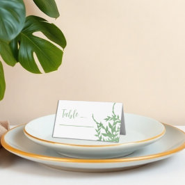 Elegant Greenery Quinceañera Placeringskort