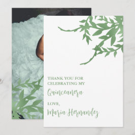 Elegant Greenery Quinceañera Tack Kort