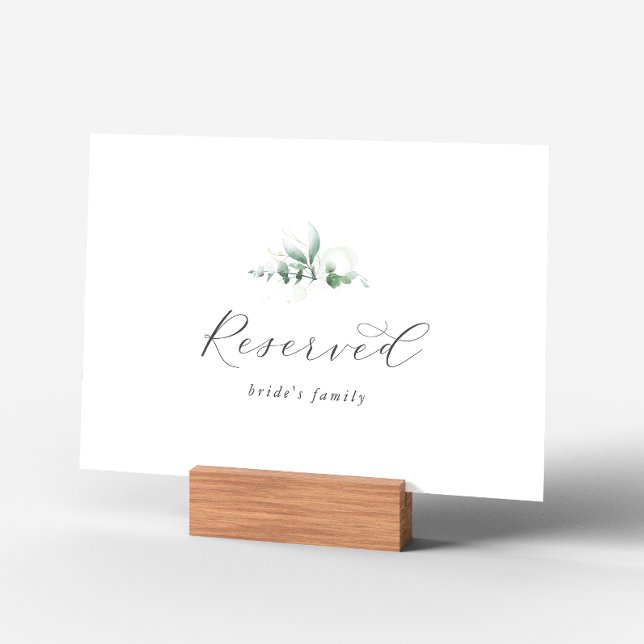 Elegant Greenery Reserved Sign (Skapare uppladdad)