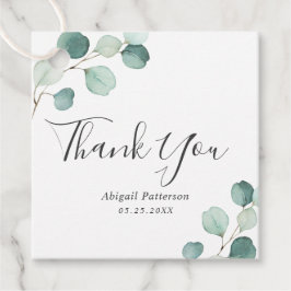 Elegant Greenery Rustic Eucalyptus Möhippa Gåvor Etiketter