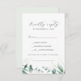 Elegant Greenery Sång Request OSA kort