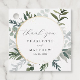 Elegant Greenery | TACK GULD BRÖLLOP Gåvor Etiketter