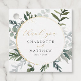 Elegant Greenery | TACK GULD BRÖLLOP Gåvor Etiketter