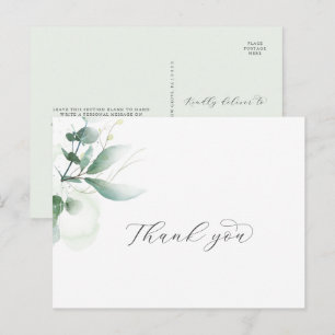 Elegant Greenery Tack vykort