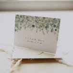 Elegant Greenery Tack vykort<br><div class="desc">Det här är ett enkelt, elegant-eucalyptus-tack som du har ett kort med vattenfärgen grey inslag och ett modernt teckensnitt. Redigera alla ordalydelser och all färg* i bröllopsprogrammet mall. * färg i vattenfärgsgrönenery är inte redigerbart // För matchande artiklar, gå till "ASHTON"-samlingen i Sincerely By Nicole Zazzle-butiken. * Om du tycker...</div>