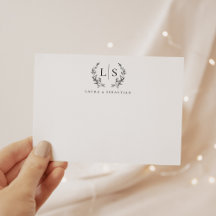 Elegant Greenery Wandemonogram par Stationery