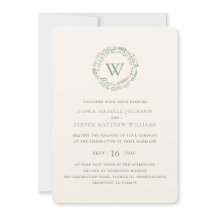 Elegant Greenery Watercolor Bröllop