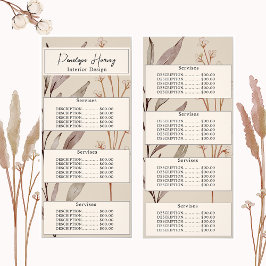 Elegant Greenery Watercolor Modern Rosa  Reklamkort