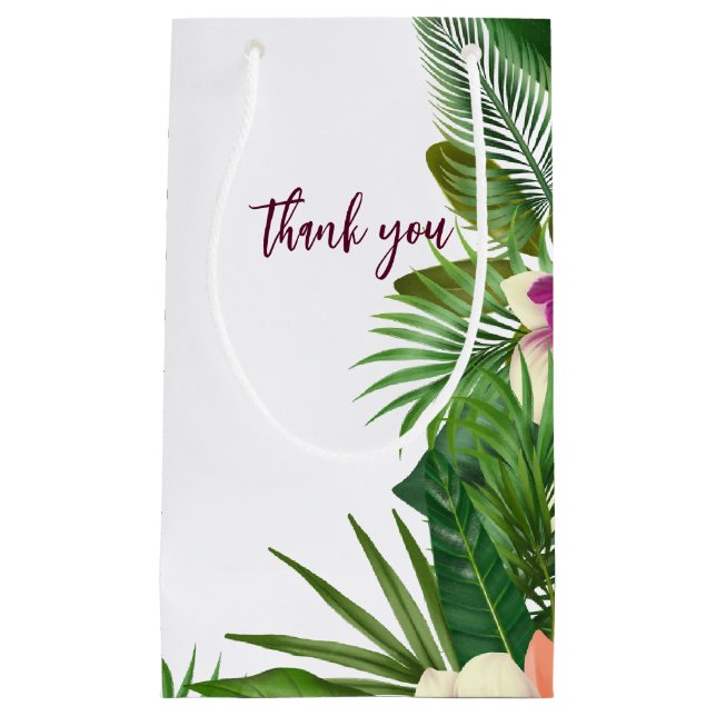 Elegant Greenery Wedding Favor Gift Bag (Framsidan)