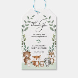 Elegant Greenery Woodland Forest Baby Shower Favor Presentetikett