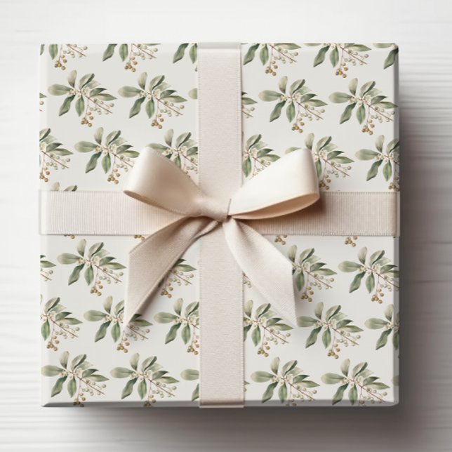 Elegant Greenery Wrapping Papper Presentpapper (Elegant Greenery Wrapping Paper
)