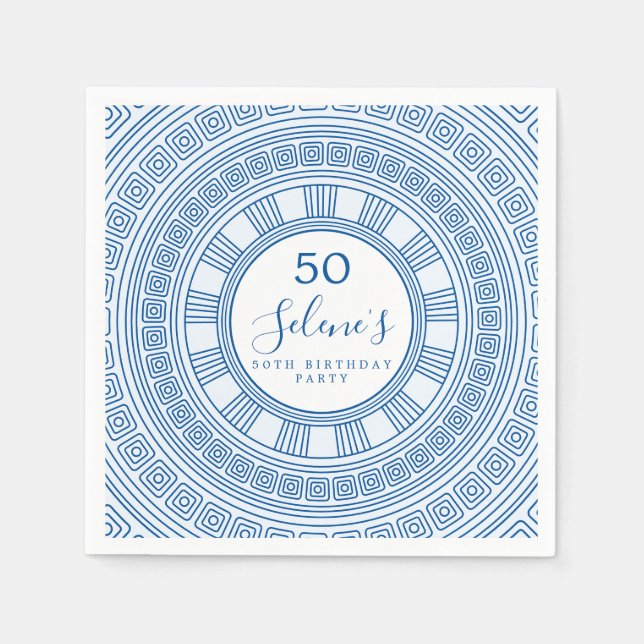 Elegant Grekisk eller romersk födelsedag med anpas Pappersservett (Framsidan)