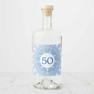 Elegant grekisk eller romersk födelsedag med anpas spritflaskor etikett