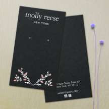 Elegant Gren Black Kraft Earring Visning Card