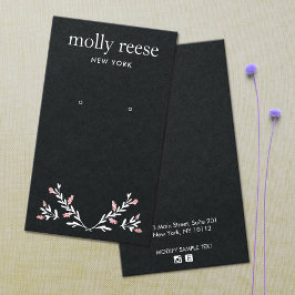 Elegant Gren Black Kraft Earring Visning Card Visitkort