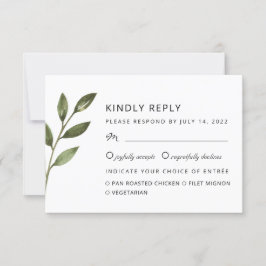 Elegant grenar. Chic botanisk bröllop OSA Kort