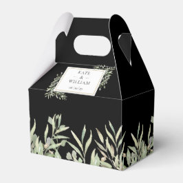 Elegant Grey Black Wedor Favor Box Presentaskar