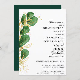 Elegant Grey Class of 2025 Studenten Inbjudningar