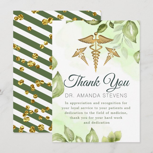 Elegant Grey Doktor - tackkort Tack Kort (Fram/baksida)