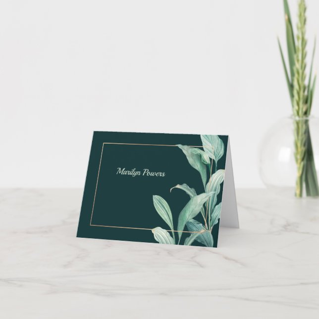 Elegant Grey Foltygd Stationery-kort Kort (Framsida)