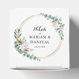 Elegant Grey Guld Blommigt Muslim Nikah Bröllop Presentaskar