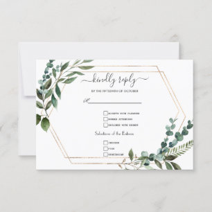 Elegant Grey Guld Calligraphy Bröllop OSA Kort