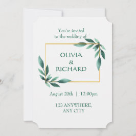 Elegant Grey Guld Ram minimalistisk inbjudan