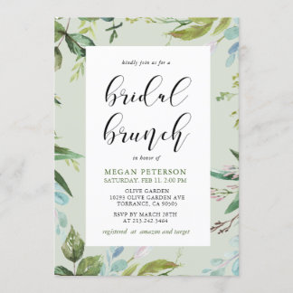 Elegant Grey Möhippa Brunch-inbjudan Inbjudningar