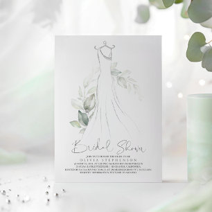 Elegant Grey och Bröllop Dress Möhippa Inbjudningar