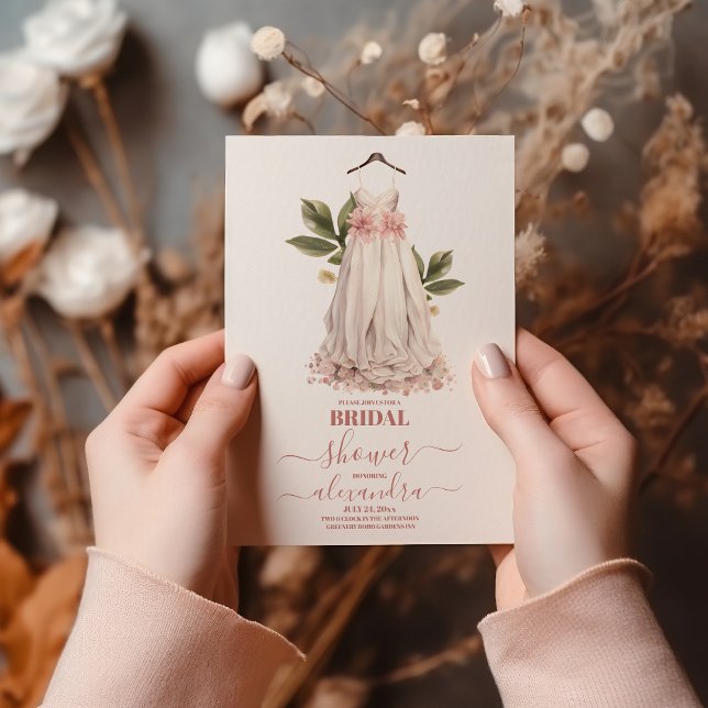 Elegant Grey och Bröllop Dress Möhippa Inbjudningar (Skapare uppladdad)