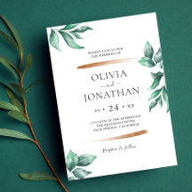 Elegant Grey och Guld minimalistiska Bröllop