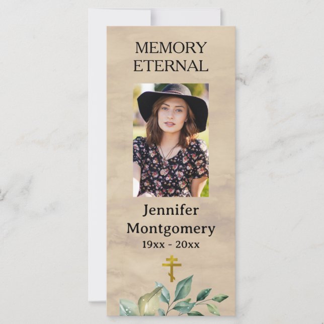 Elegant Grey Orthodox Christian Funeral Prayer (Framsida)