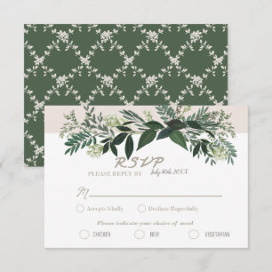 Elegant Grey OSA kort Meal Choices