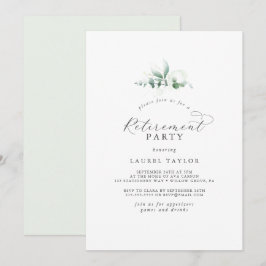 Elegant Grey Pension Party-inbjudan Inbjudningar