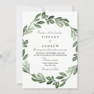 Elegant Grey Watercolor WandeWedding bjudande in Inbjudningar