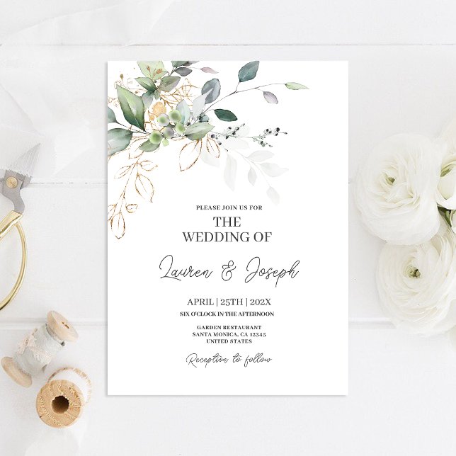 Elegant Grey Wedding bjudande Inbjudningar (Skapare uppladdad)