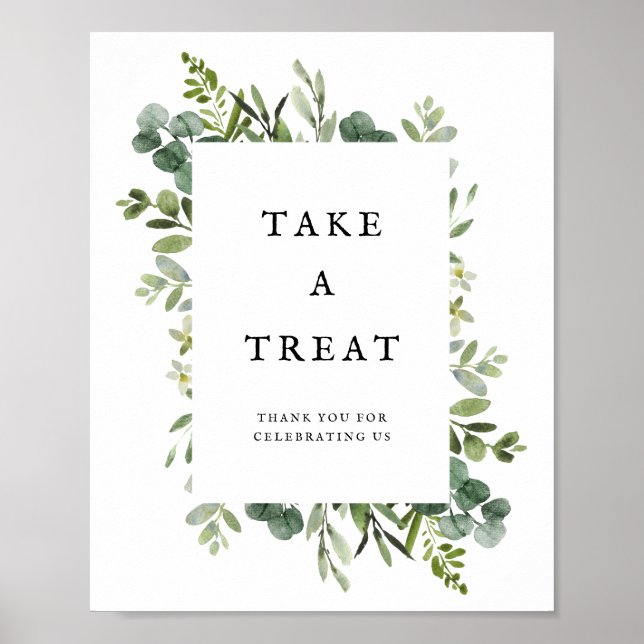 Elegant Grey Wedding Favors Poster (Framsidan)