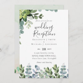 Elegant Grey Wedding RECEPTION Endast på kvällarna Inbjudningar