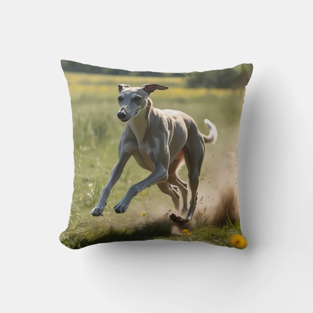 Elegant Greyhound Dekorativ kudde (Framsida)