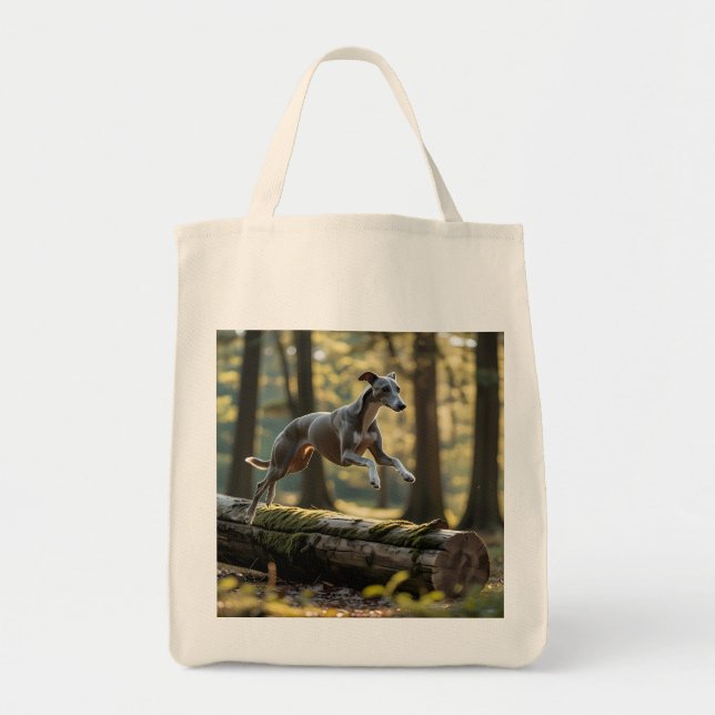 Elegant Greyhound Livsmedel Tote Tygkasse (Framsidan)