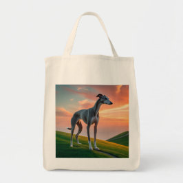 Elegant Greyhound Livsmedel Tote Tygkasse